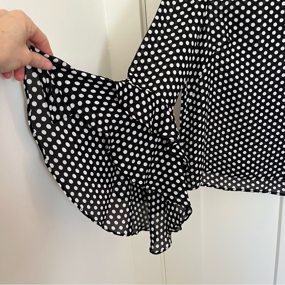 Milly Gabby Silk Polka Dot Top - Picture 9 of 12